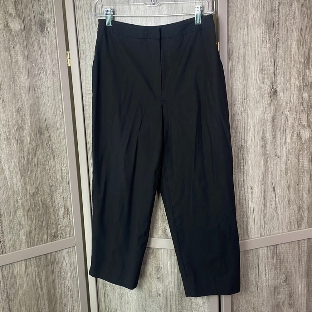Talbots lightweight rayon/spandex black Capri pants women's 8P